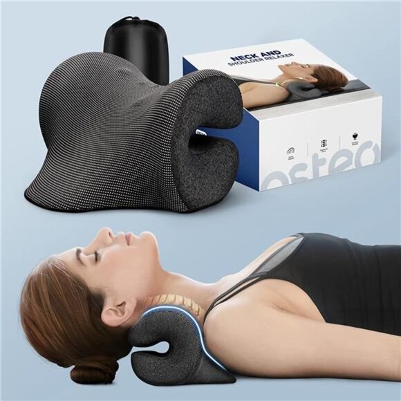 Neck Stretcher with Magnetic Therapy Cover, 2 Modes Pain Relief - Picture 2 of 6